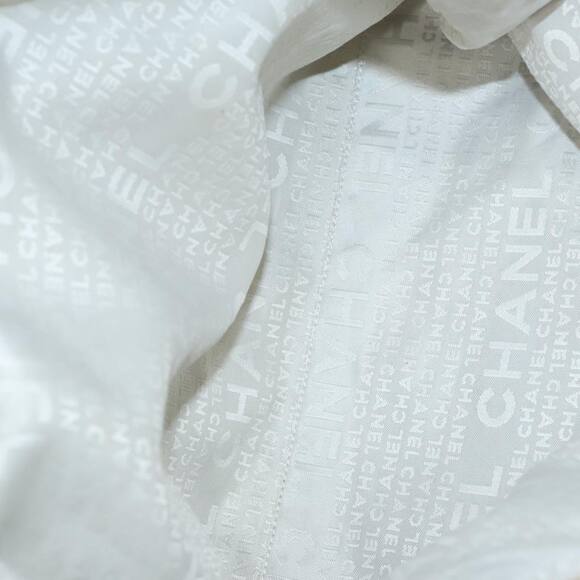 CHANEL Coco Mark Tote Bag Canvas Beige Silver CC - Picture 11 of 16